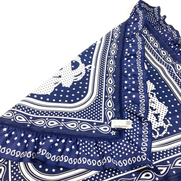 HERMES Carre70 Frill BRIDES DE GALA A POIS Dot polka dots Scarf Unused - Picture 5 of 12